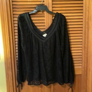 Hinge Cotton-Nylon lace blouse